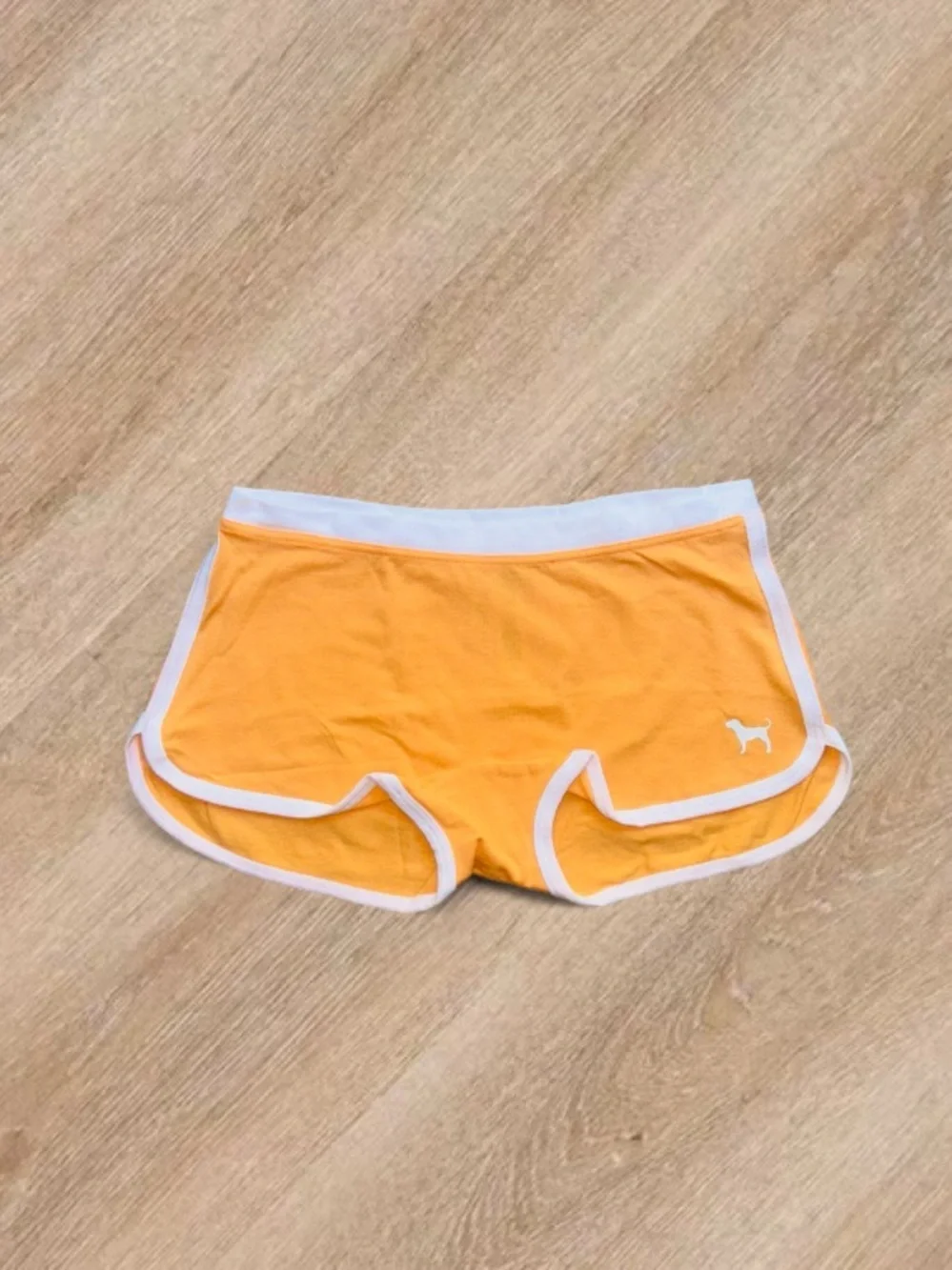 🆕🧡 PINK Neon Orange Y2K Dorm Boyshorts Victoria Secret NWT